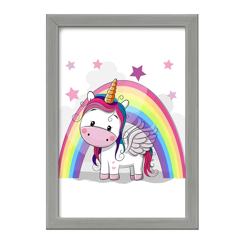 تابلو خندالو طرح اسب تک شاخ یونیکورن  کد 3841