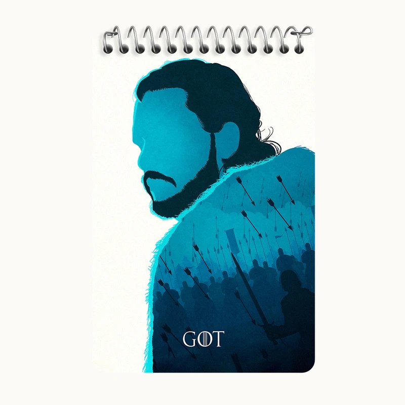 دفتر یادداشت 50 برگ خندالو طرح جان اسنو گیم آف ترونز (Game of Thrones) کد F13757