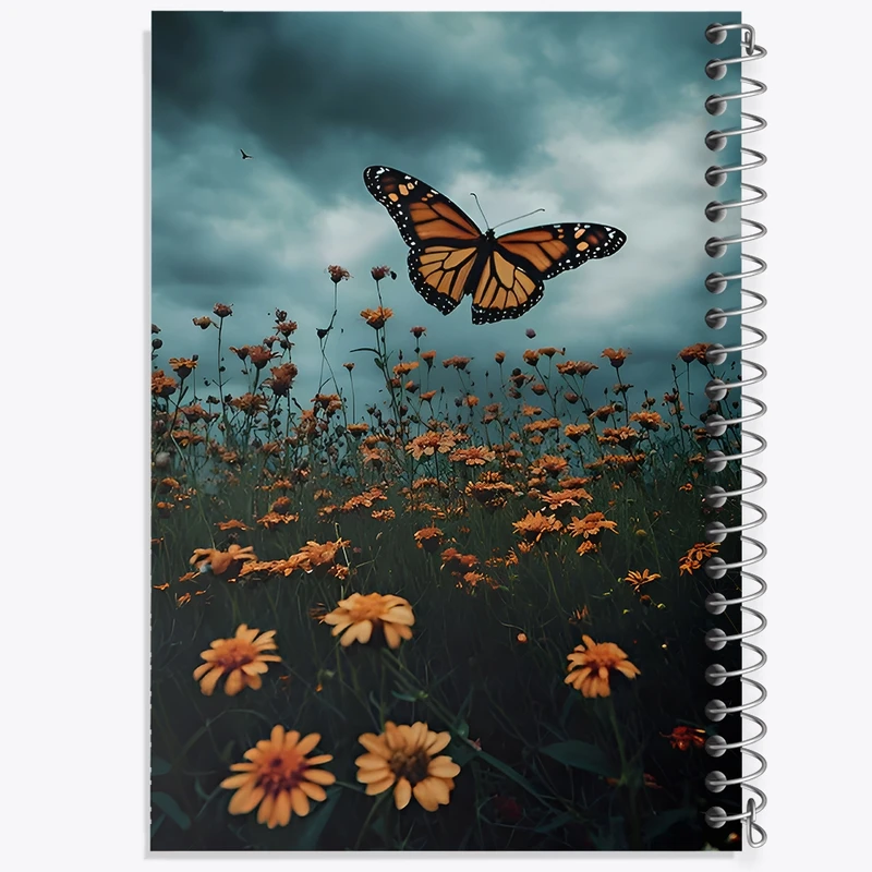 دفتر لیست خرید 50 برگ خندالو طرح پروانه و گل کد F11652