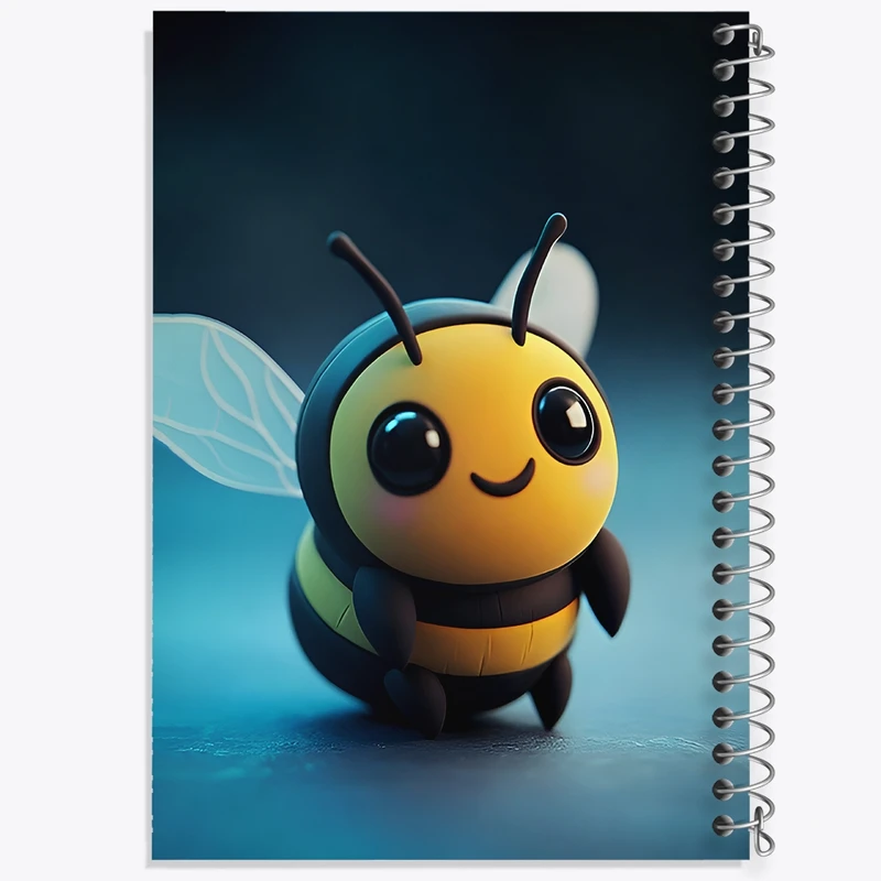 دفتر شطرنجی 50 برگ خندالو طرح زنبور بامزه کد F11648