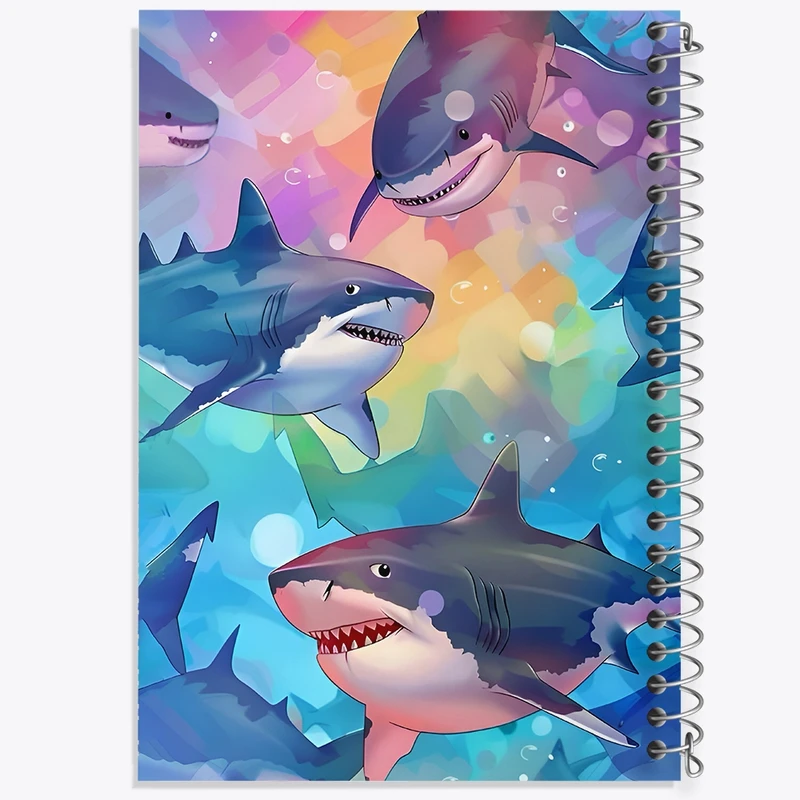 دفتر طراحی 50 برگ خندالو طرح پترن کوسه کد N6767