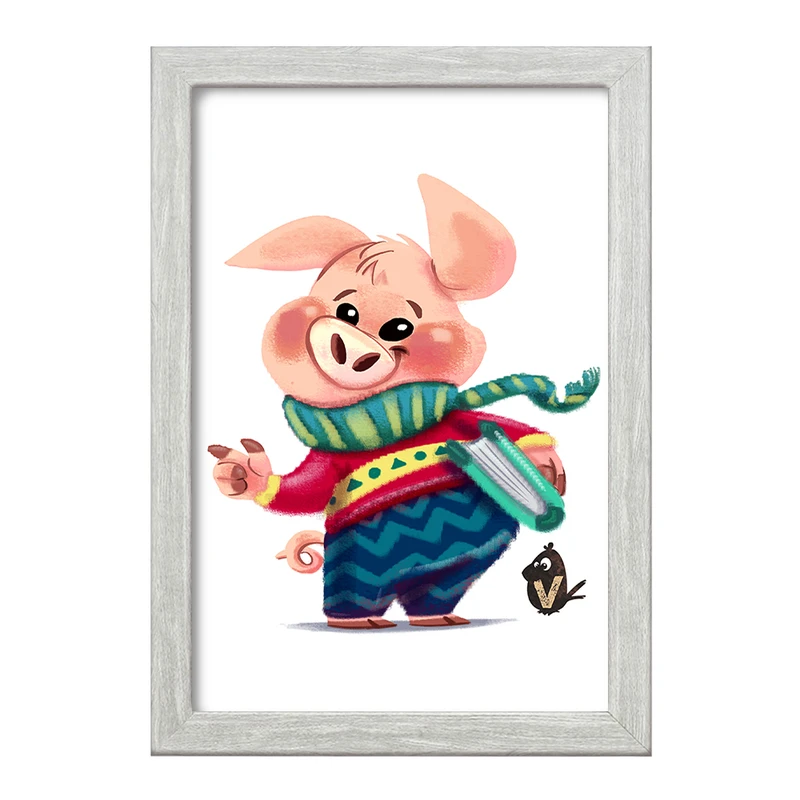 تابلو خندالو طرح خوک بامزه کد F915