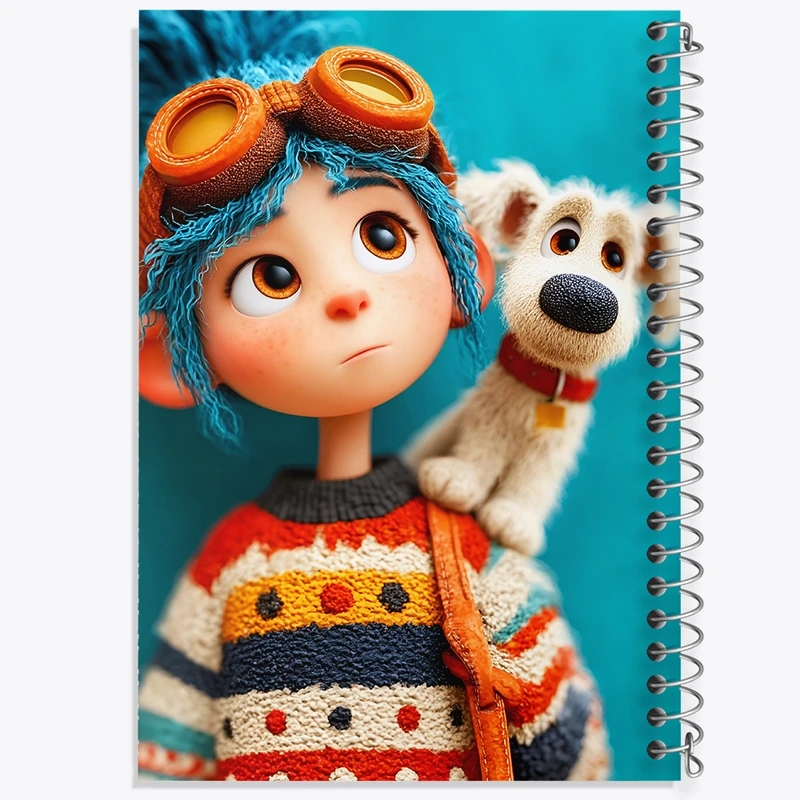 دفتر شطرنجی 50 برگ خندالو طرح دخترانه فانتزی کد N8371