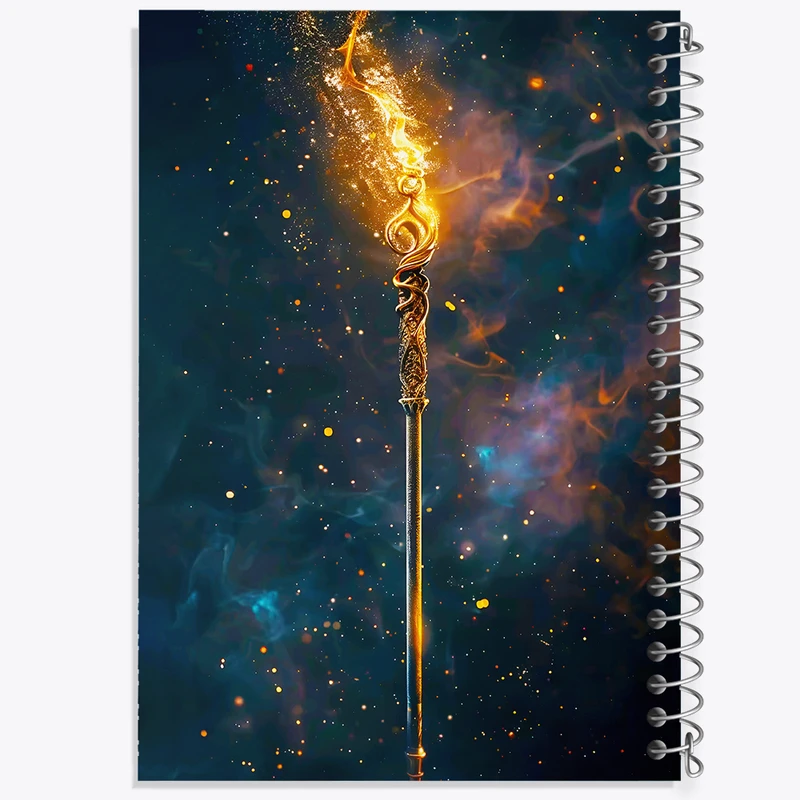 دفتر مشق 50 برگ خندالو طرح عصای هری پاتر (Harry Potter) کد F10003