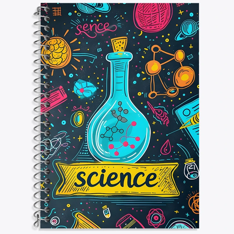 دفتر لغت 50 برگ خندالو طرح آزمایش و شیمی کد N6949