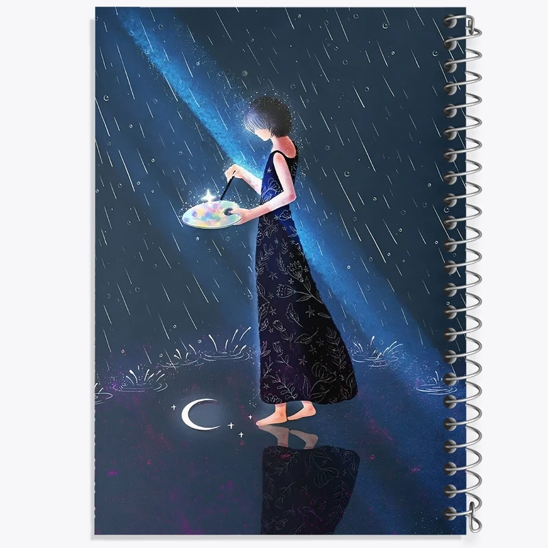 دفتر لیست خرید 50 برگ خندالو طرح دختر نقاش کد F8722