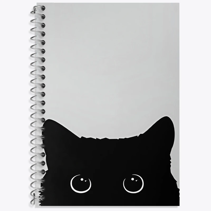 دفتر زبان 50 برگ خندالو طرح گربه ی سیاه کد F3872