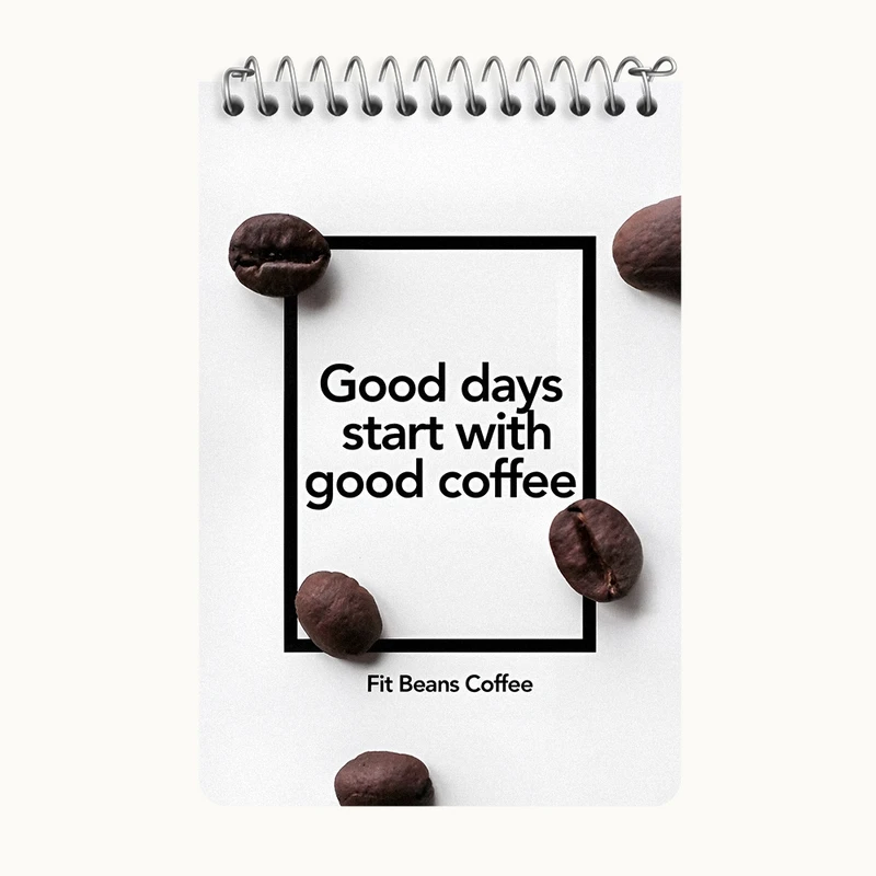 دفتر یادداشت 50 برگ خندالو طرح Good Days Start With Good Coffee کد F11040