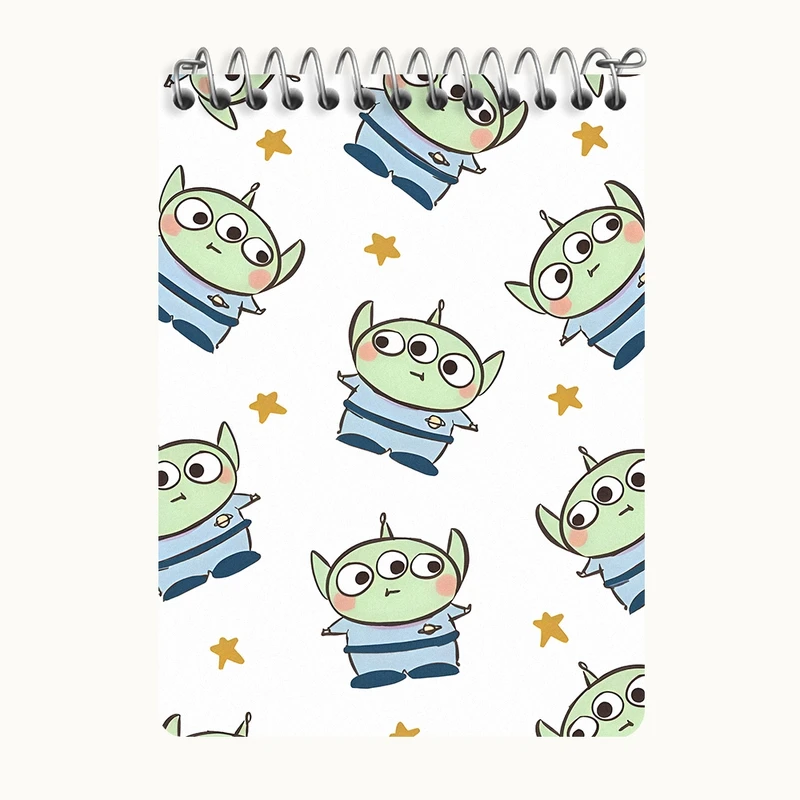 دفتر یادداشت 50 برگ خندالو طرح پترن آدم فضایی کد N5226