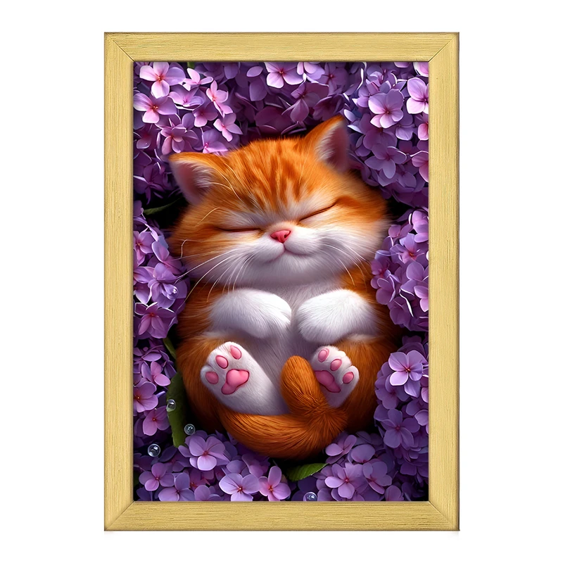 تابلو خندالو طرح گربه خوابالو کد F12826