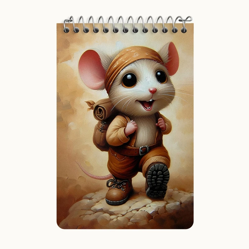 دفتر یادداشت 50 برگ خندالو طرح موش ماجراجو کد F5506