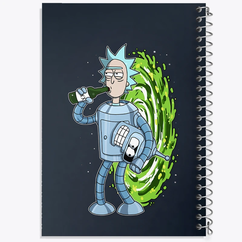 دفتر مشق 50 برگ خندالو طرح ریک و مورتی (Rick and Morty) کد F4008