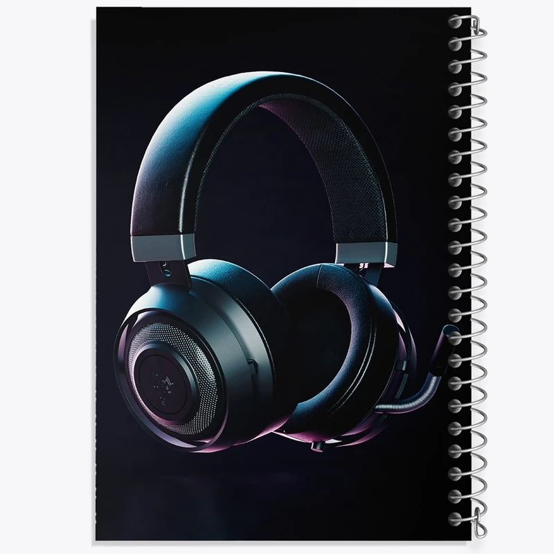 دفتر طراحی 50 برگ خندالو طرح هدفون کد F1133