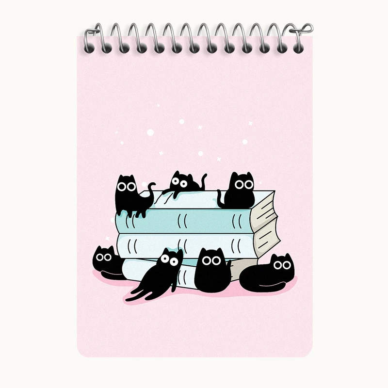 دفتر یادداشت 50 برگ خندالو طرح گربه های بامزه کد N4118