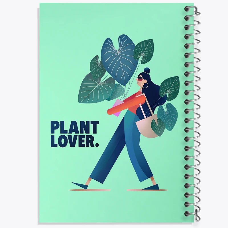 دفتر مشق 100 برگ خندالو طرح عاشق گیاه کد N6963