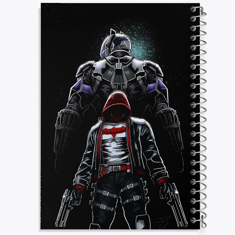 دفتر طراحی 50 برگ خندالو طرح بتمن شوالیه آرخام Batman Arkham knight کد 30305