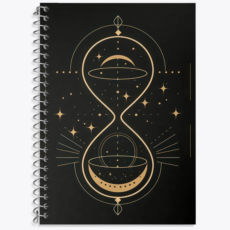 دفتر نت موسیقی 50 برگ خندالو طرح ساعت شنی کد F3080