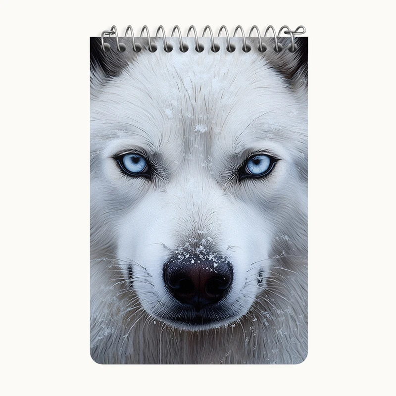 دفتر یادداشت 50 برگ خندالو طرح سگ هاسکی کد F5318