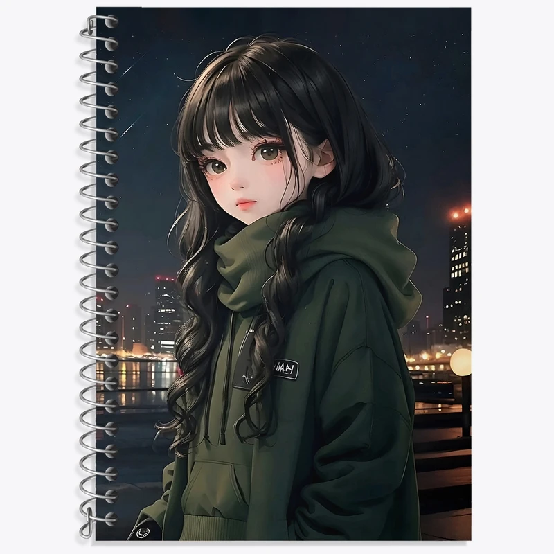 دفتر زبان 50 برگ خندالو مدل سه خط طرح دخترانه کد F4195