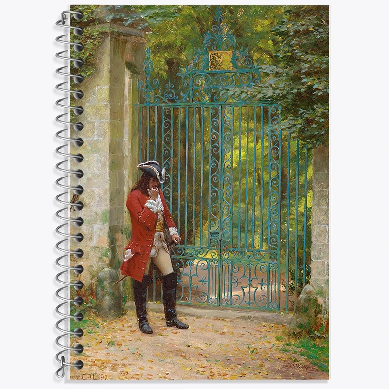 دفتر زبان 50 برگ خندالو مدل سه خط طرح نقاشی زمان معین اثر ادموند بلر لیتون کد F12466