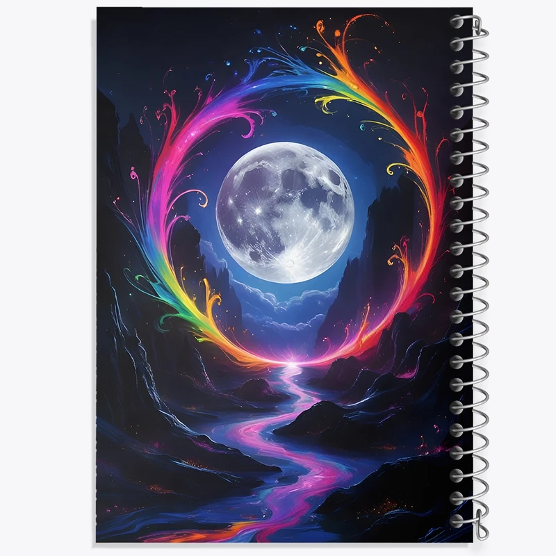 دفتر ژورنال نویسی 50 برگ خندالو مدل نقطه ای طرح ماه (Moon) کد F11760