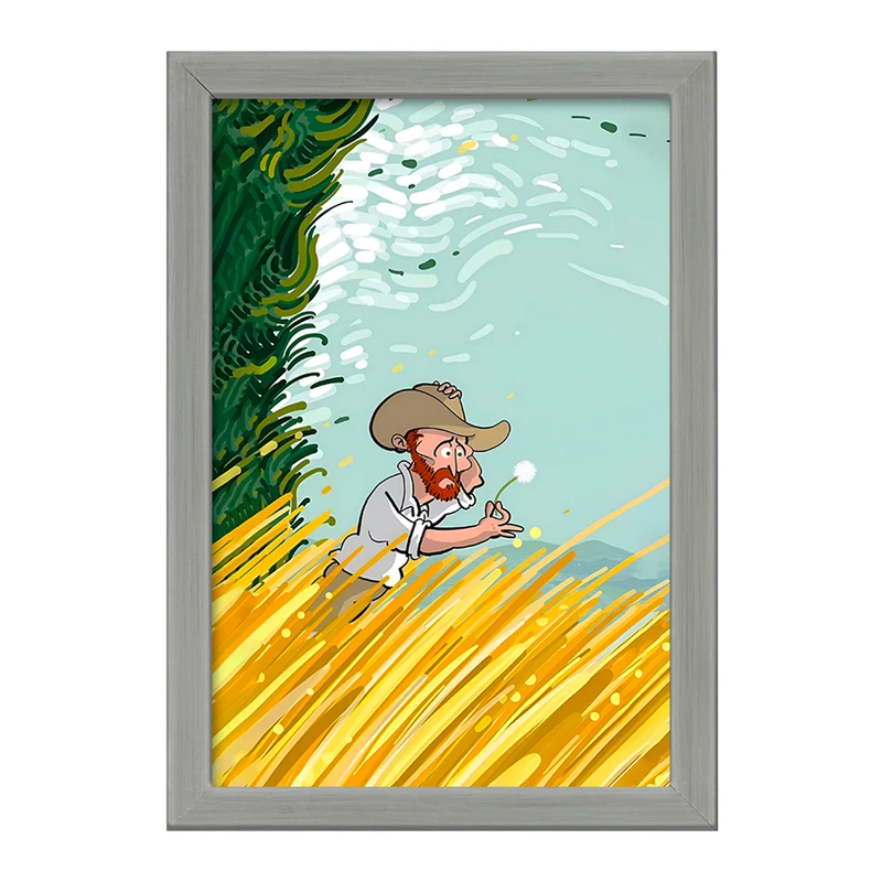 تابلو خندالو طرح ونسان ونگوگ کد F8803