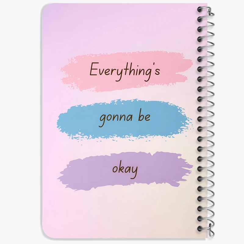 دفتر یادداشت 50 برگ خندالو طرح Everything's Gonna Be Okay کد N2646