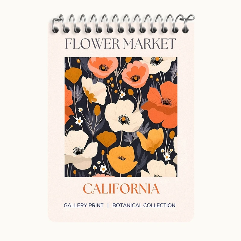 دفتر یادداشت 50 برگ خندالو طرح گل گلی کد N5335