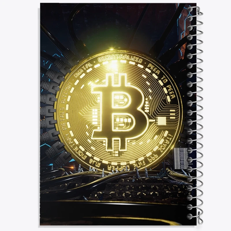 دفتر طراحی 50 برگ خندالو طرح بیت کوین (Bitcoin) کد F906