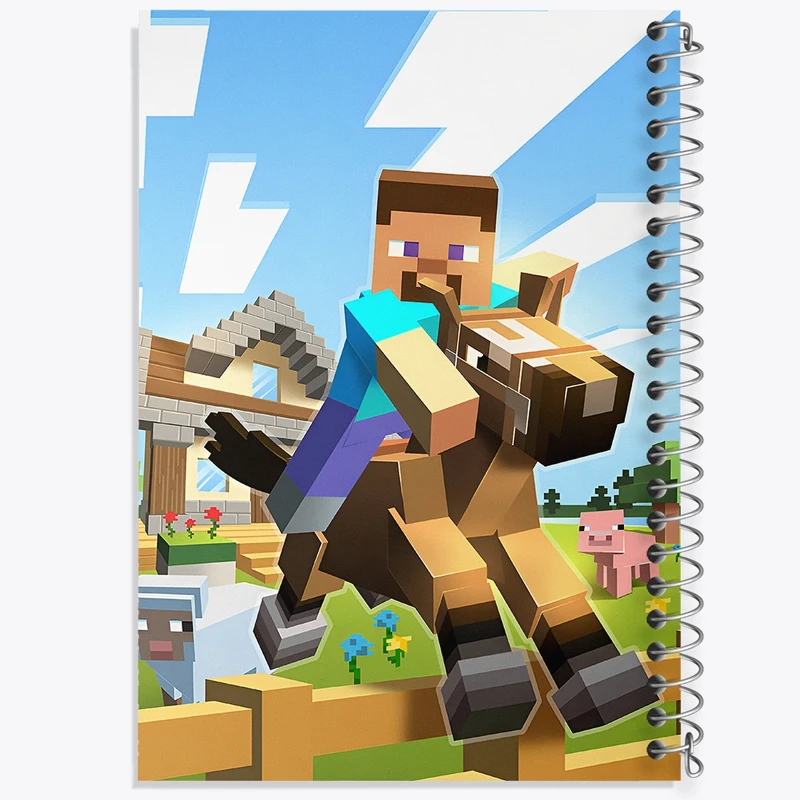 دفتر شطرنجی 50 برگ خندالو طرح ماینکرافت (Minecraft) کد F14080