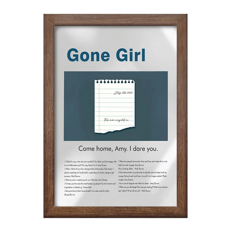 تابلو خندالو طرح دختر گمشده (Gone Girl) کد F13828