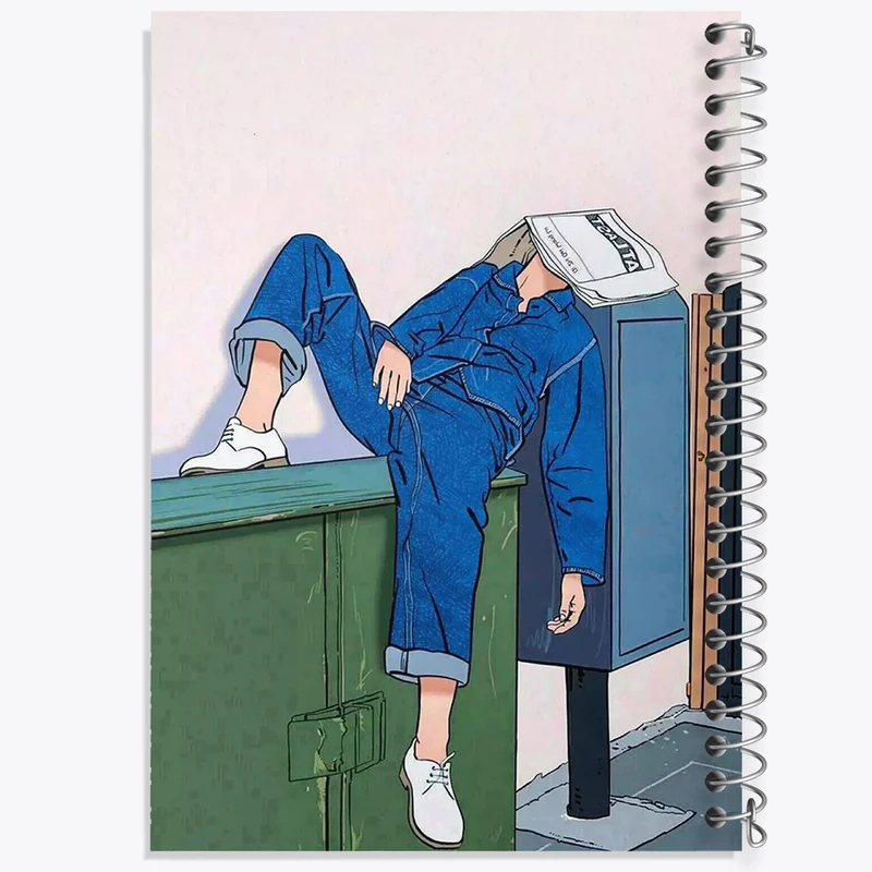 دفتر مشق 50 برگ خندالو طرح دخترانه مینیمال کد F3250