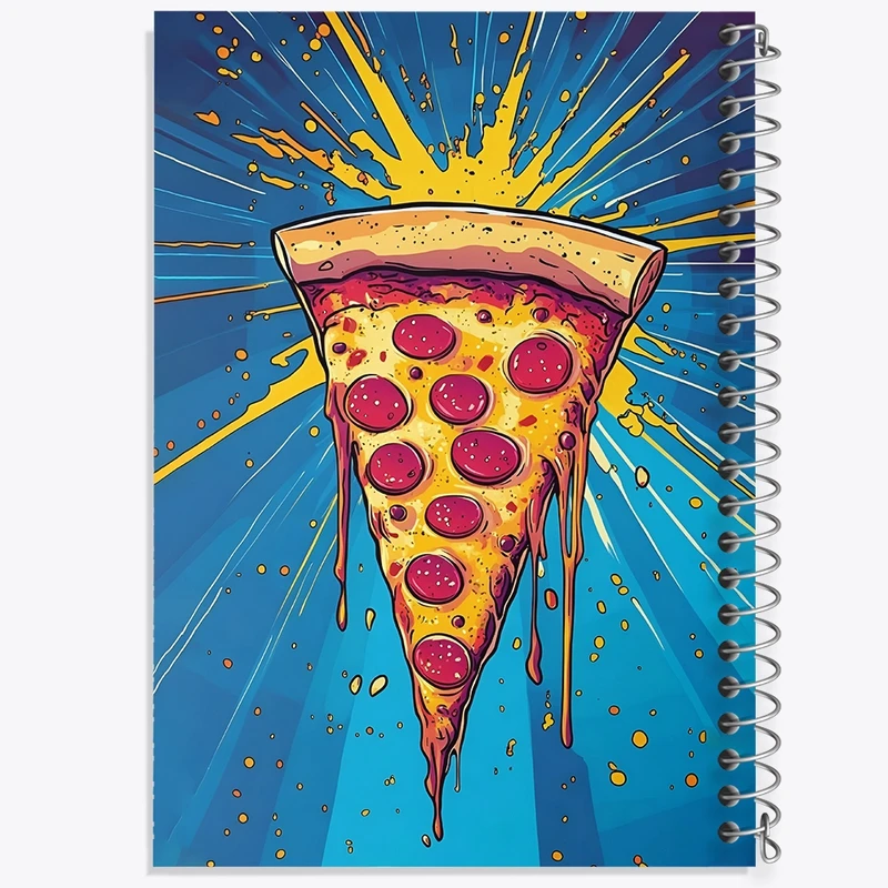 دفتر شطرنجی 50 برگ خندالو طرح پیتزا کد F9727