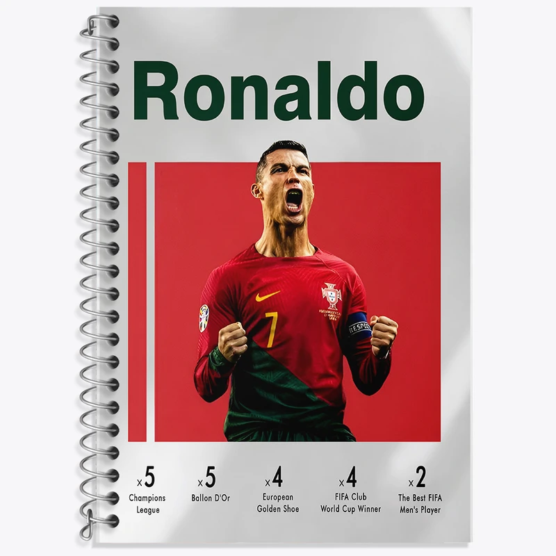 دفتر زبان 50 برگ خندالو مدل دو خط طرح کریستیانو رونالدو کد F13876