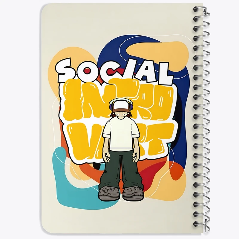 دفتر یادداشت 50 برگ خندالو طرح Social کد F11031
