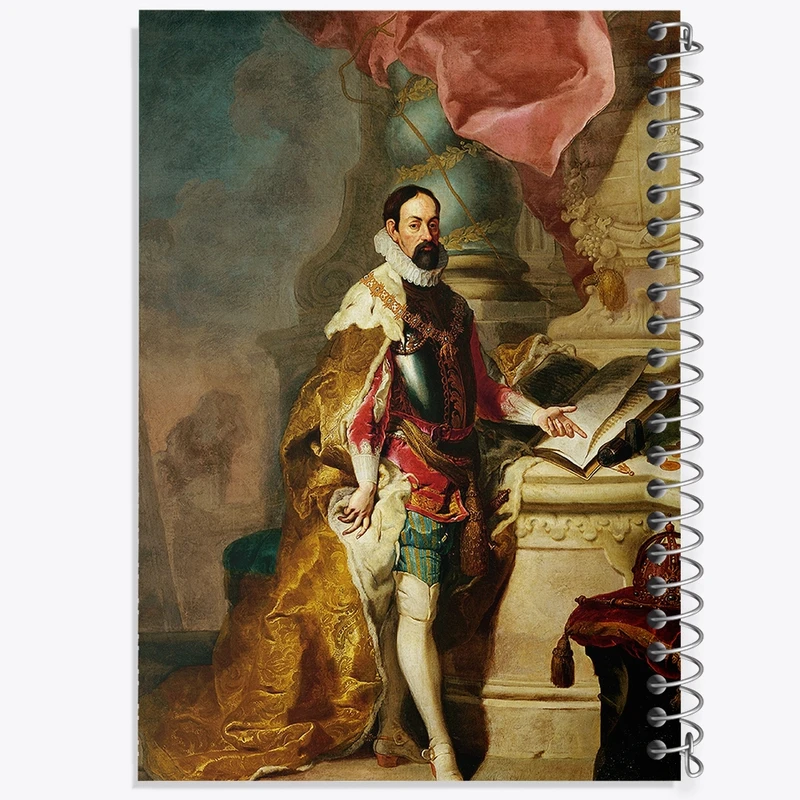 دفتر طراحی 50 برگ خندالو طرح نقاشی قیصر ماکسیمیلیان دوم اثر فرانتس آنتون پالکو کد F12448