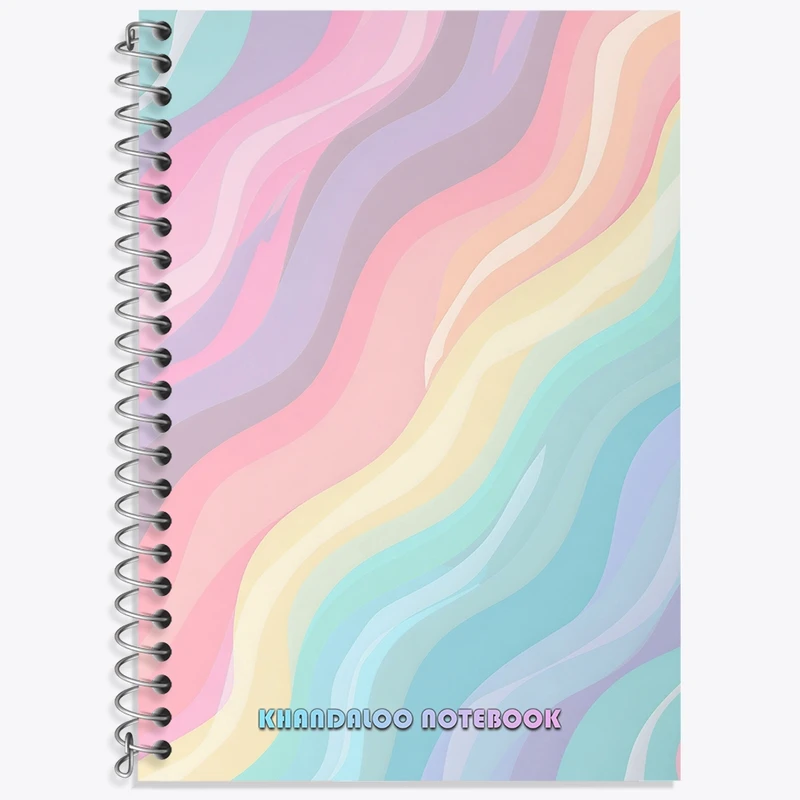 دفتر زبان 50 برگ خندالو مدل سه خط طرح رنگی رنگی کد N6008