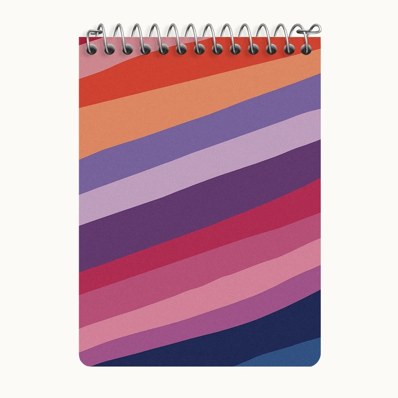 دفتر یادداشت 50 برگ خندالو طرح خطوط رنگی کد N5970