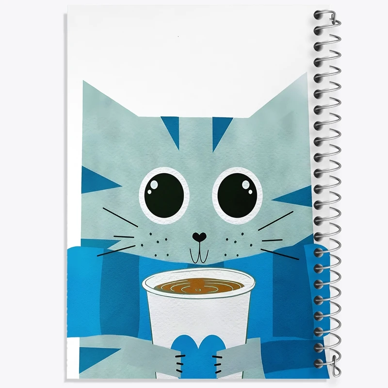 دفتر شطرنجی 50 برگ خندالو طرح گربه کیوت کد F4874