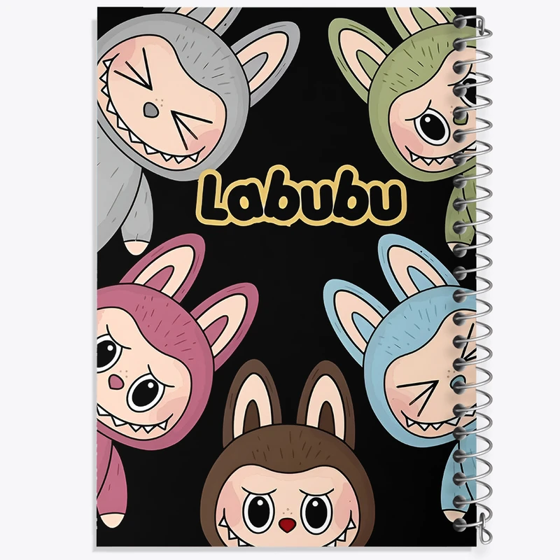 دفتر مشق 50 برگ خندالو طرح عروسک لابوبو (Labub)  کد N9113