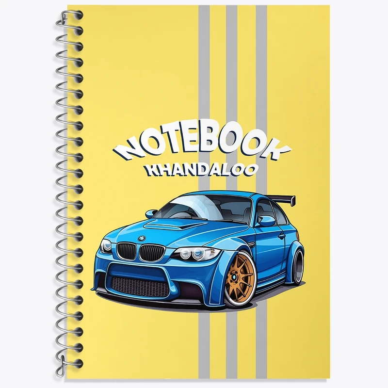 دفتر زبان 50 برگ خندالو مدل سه خط طرح بی ام دبلیو (BMW) کد N7529