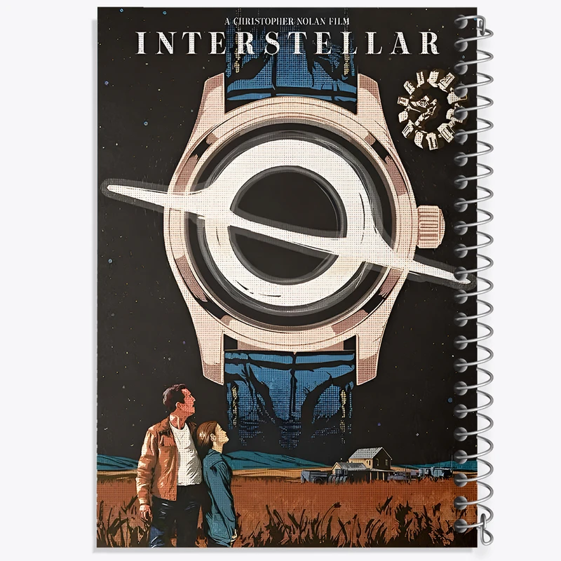 دفتر مشق 100 برگ خندالو طرح میان ستاره ای (Interstellar) کد F14179