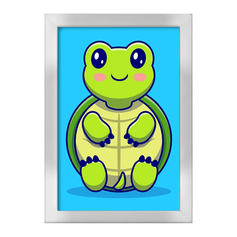 تابلو خندالو طرح  حیوانات بامزه لاکپشت کد 25425