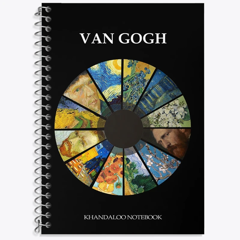 دفتر لغت 50 برگ خندالو طرح ونسان ونگوگ (Van Gogh) کد N7967