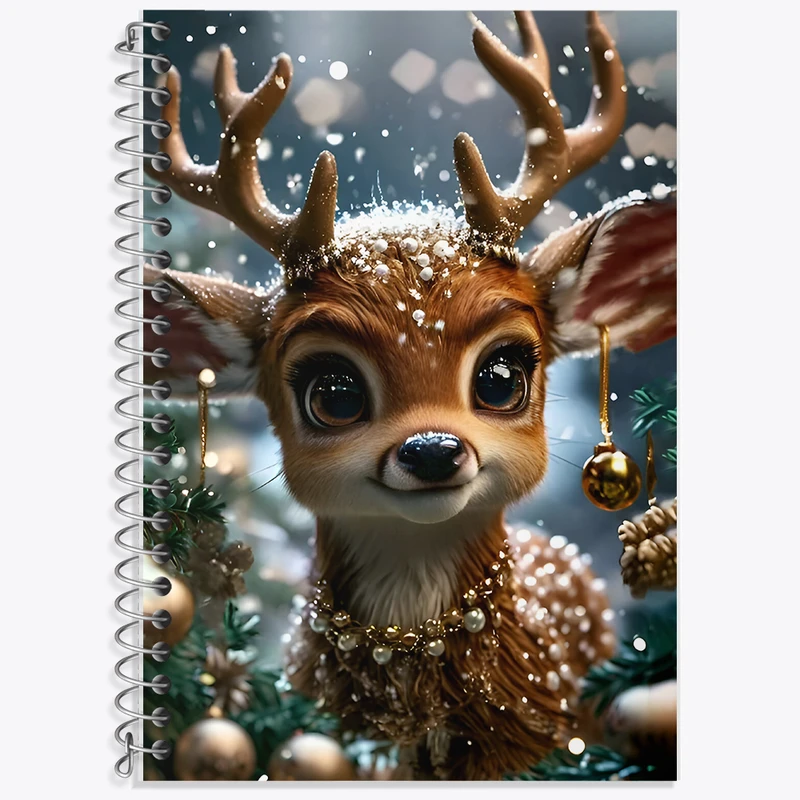 دفتر زبان 50 برگ خندالو مدل دو خط طرح آهو کد F9532