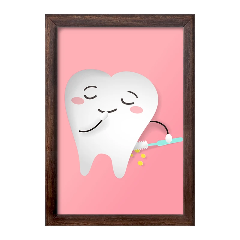 تابلو خندالو طرح دندان و دندان پزشکی کودکانه کد 36707