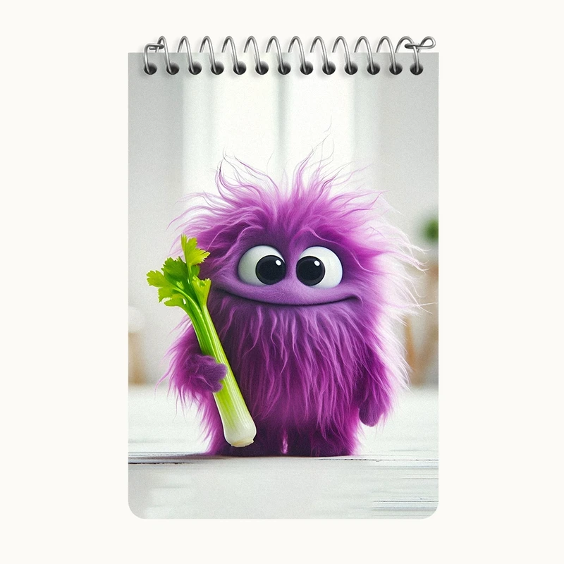 دفتر یادداشت 50 برگ خندالو طرح هیولای بامزه کد F5712