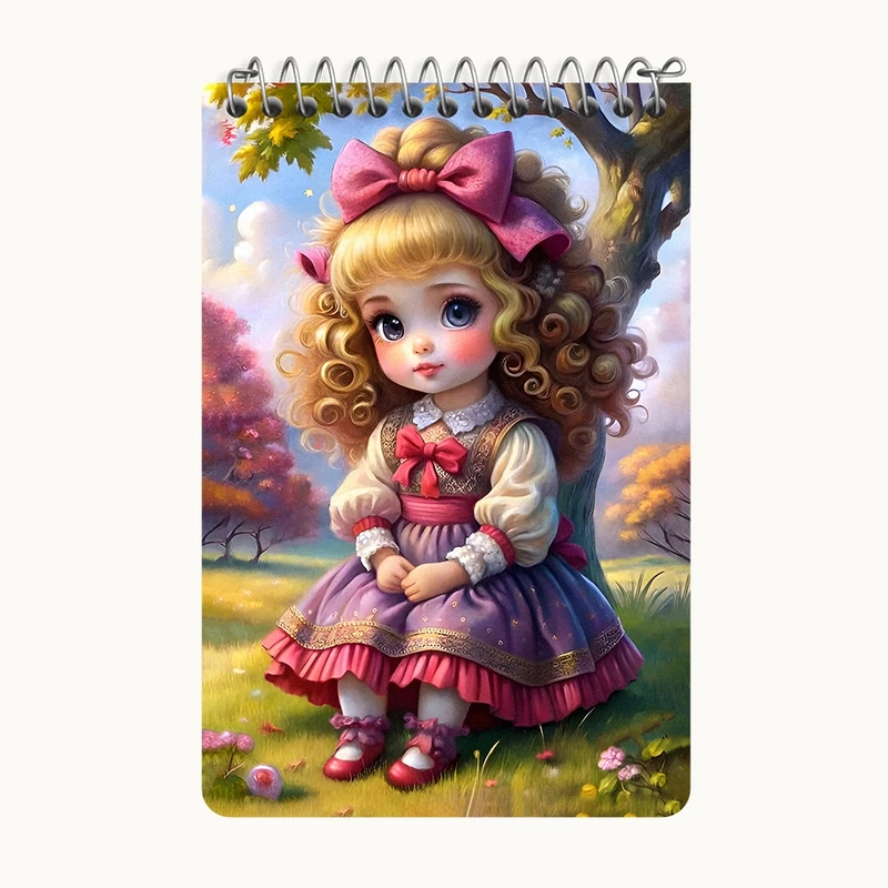 دفتر یادداشت 50 برگ خندالو طرح دخترانه کیوت کد F7078