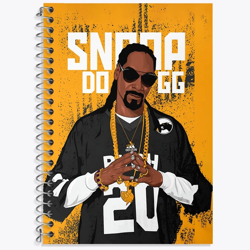 دفتر زبان 50 برگ خندالو مدل سه خط طرح اسنوپ داگ (Snoap Dog) کد F4635