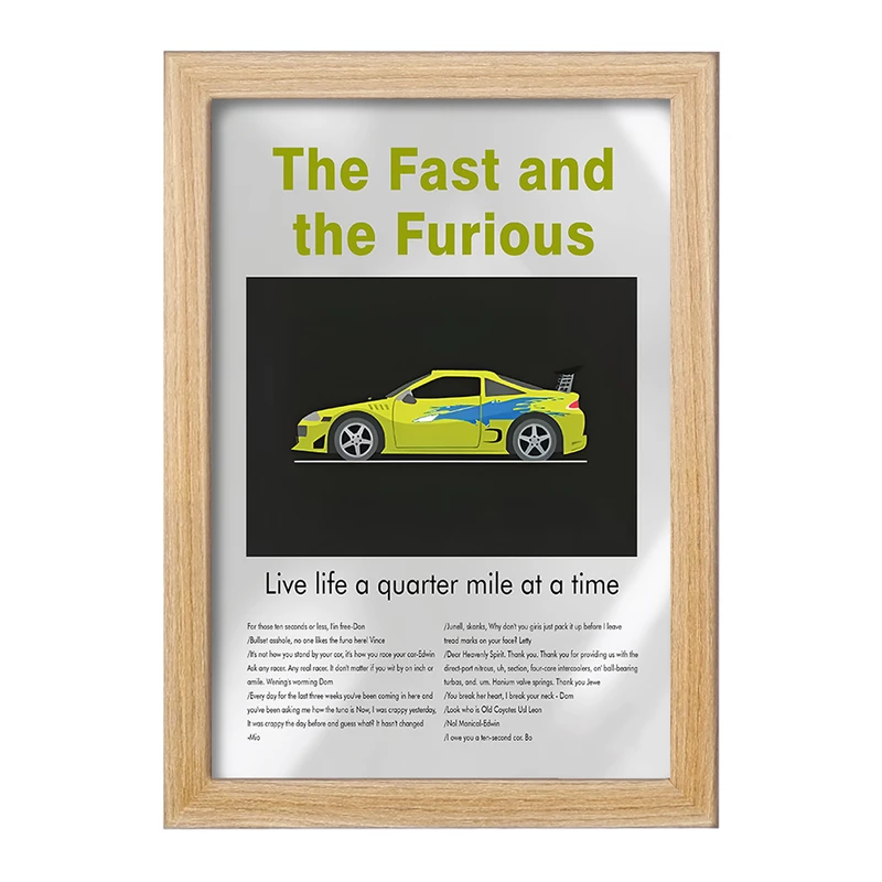 تابلو خندالو طرح سریع و خشن (Fast & Furious) کد F13824